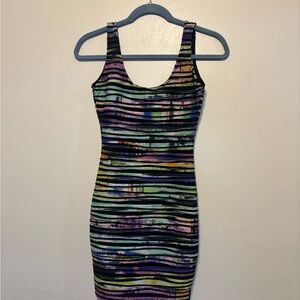 Vintage Forever 21 Multi-Color Backless
Bodycon Dress